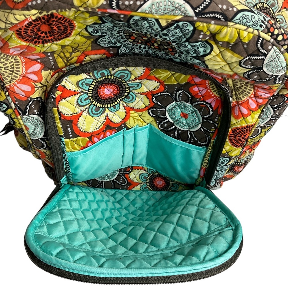 Vera Bradley Laptop backpack in Flower Shower pattern - Picture 2 of 8